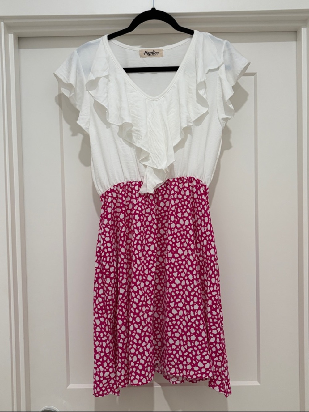 NEW [Haptics] Ruffle Cap Sleeve V Neck Woven Midi Dress Women’s Multiple Sizes - Picture 5 of 10